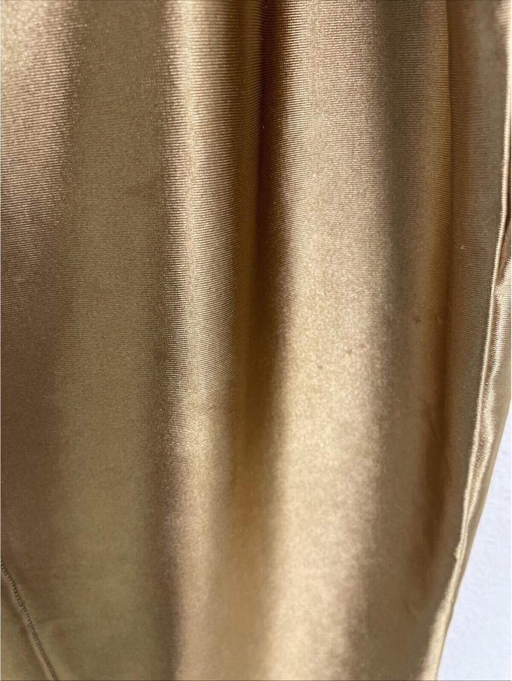 Retrofete Gold Metallic Halter Gown - Picture 8 of 12